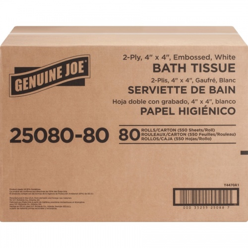 Genuine Joe Embossed Roll Bath Tissue (2508080)