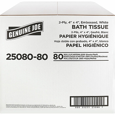 Genuine Joe Embossed Roll Bath Tissue (GJO2508080)