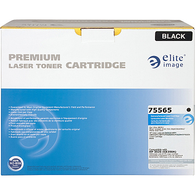 Elite Image Remanufactured Laser Toner Cartridge - Alternative for HP 504A (CE250A) - Black - 1 Each (ELI75565)