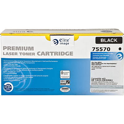 Elite Image Remanufactured Laser Toner Cartridge - Alternative for HP 128A (CE320A) - Black - 1 Each (ELI75570)