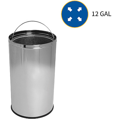 Genuine Joe Push Open Round Top Receptacle (GJO58885)
