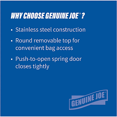 Genuine Joe Push Open Round Top Receptacle (GJO58885)