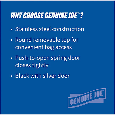 Genuine Joe Push Open Round Top Receptacle (GJO58887)