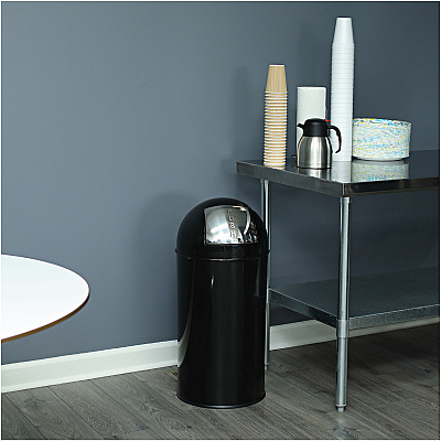 Genuine Joe Push Open Round Top Receptacle (GJO58887)