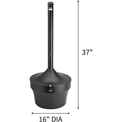 Genuine Joe 4.25 Gal Fire-safe Smoking Receptacle (GJO58891)