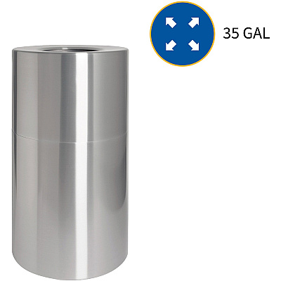Genuine Joe Classic Cylinder 2-Piece Waste Receptacle (GJO58893)