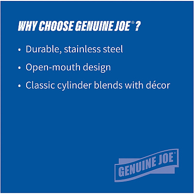 Genuine Joe 30 Gallon Stainless Steel Trash Receptacle (GJO58895)