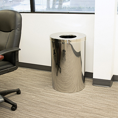 Genuine Joe 30 Gallon Stainless Steel Trash Receptacle (GJO58895)