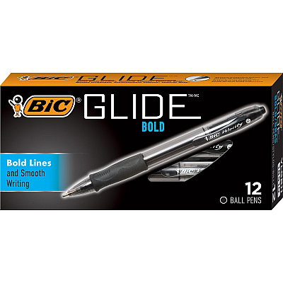 BIC Glide Bold Ball Pen (BICVLGB11BK)