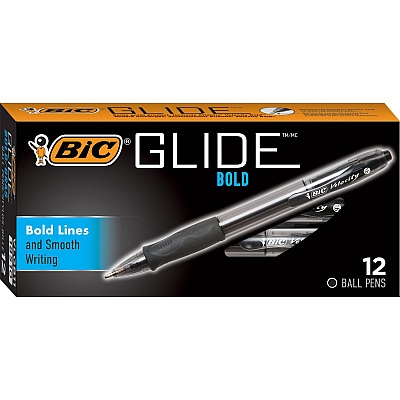 BIC Glide Bold Ball Pen (BICVLGB11BK)
