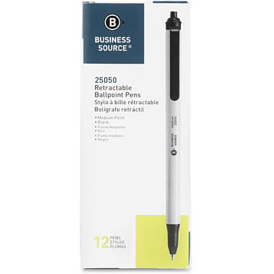 Business Source Retractable Ballpoint Pens (BSN25050)
