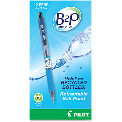 Pilot Bottle to Pen (B2P) B2P Recycled Retractable Ballpoint Pens (PIL32600)