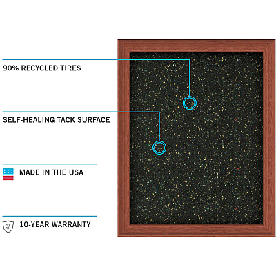 Ghent Recycled Bulletin Board with Aluminum Frame (ATR45CF)