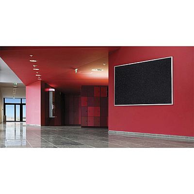 Ghent Recycled Bulletin Board with Aluminum Frame (ATR48BK)