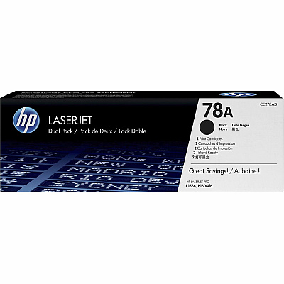HP 78A 2-pack Black Original LaserJet Toner Cartridges (HEWCE278AD)