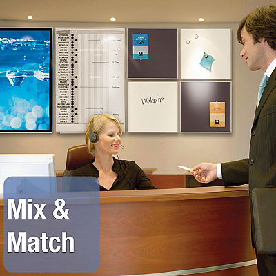 Quartet Matrix 15-employee In/Out Board (QRT33703)