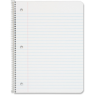 TOPS Wide Rule 1-subject Spiral Notebook (TOP65000)
