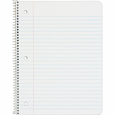 TOPS Wide Rule 1-subject Spiral Notebook (TOP65031)