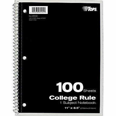 TOPS 1 - subject College - ruled Notebook - Letter (TOP65161)