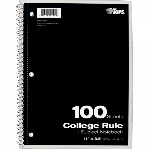 TOPS 1 - subject College - ruled Notebook - Letter (65161)