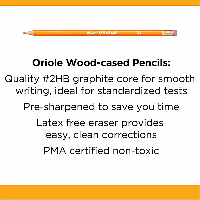 Dixon Oriole HB No. 2 Pencils (DIX12866)