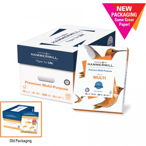 Hammermill Premium Multipurpose Paper- 5 Ream - White (105810)