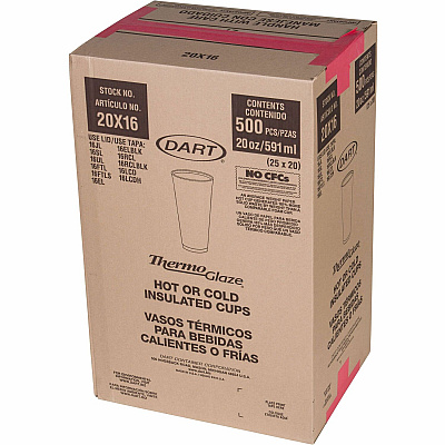 Dart 20 oz Cafe G Design Insulated Foam Cups (DCC20X16G)