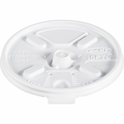 Dart Lift-n-Lock Coffee Cup White Lids (DCC10FTL)