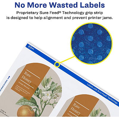 Avery Arched Labels - Sure Feed - Print-to-the-Edge (AVE22809)