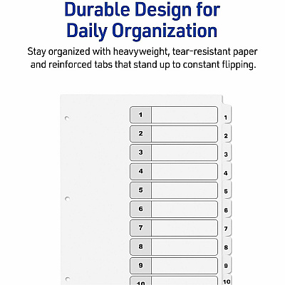 Avery Dividers, 10 Tabs, Ready Index (3 Sets of 11077)