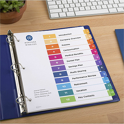 Avery Dividers, 12 Tabs, Ready Index (3 Sets of 11073)