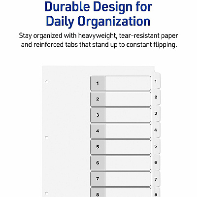 Avery Dividers, 8 Tabs, Ready Index (3 Sets of 11076)