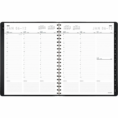 AT-A-GLANCE Contemporary Weekly/Monthly Planner, Vertical-Column Format, 11 x 8.25, Black Cover, 12-Month (Jan to Dec): 2026 (70950X05)