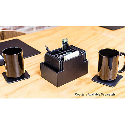 Dacasso Black Leather Desk Supply Organizer (A1048)