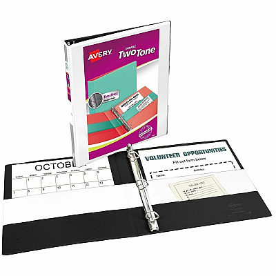 Avery 1/2" Two-Tone View 3-Ring Binder With Pockets (17241)