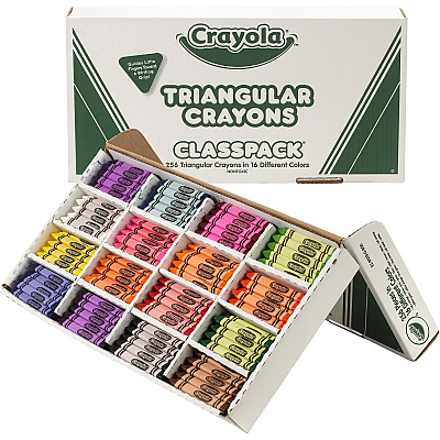 Crayola Triangular Anti-roll Crayons (CYO528039)