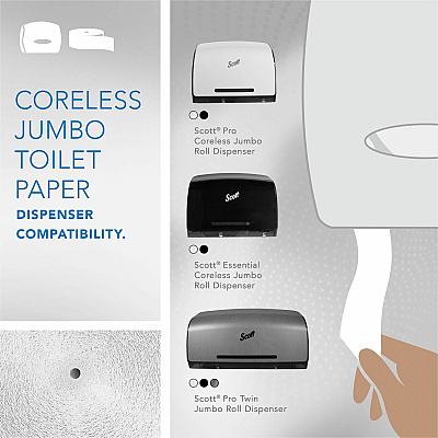 Scott Coreless High-Capacity Jumbo Roll Toilet Paper (KCC07005)