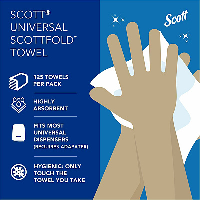 Scott Pro Scottfold Multifold Paper Towels with Absorbency Pockets (KCC01960)