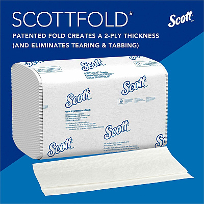 Scott Pro Scottfold Multifold Paper Towels with Absorbency Pockets (KCC01960)