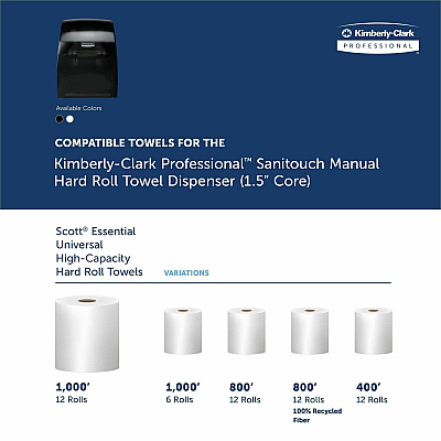 Kimberly-Clark Professional Sanitouch Manual Hard Roll Towel Dispenser (KCC09990)