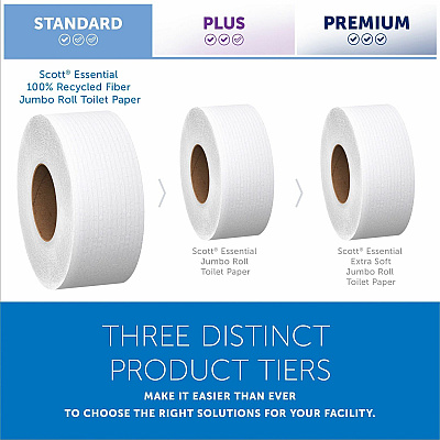 Scott 100% Recycled Fiber High-Capacity Jumbo Roll Toilet Paper (KCC67805)