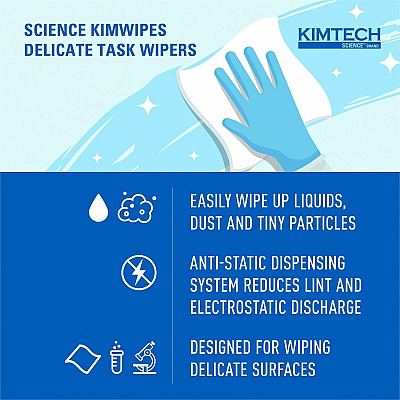 KIMTECH Science Kimwipes Delicate Task Wipers - Pop-Up Box (KCC34256CT)