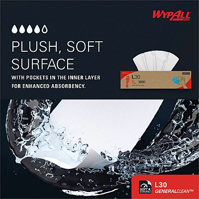 Wypall GeneralClean L30 Heavy Duty Cleaning Towels (KCC05800)