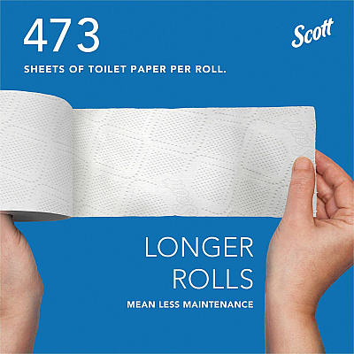 Scott Professional 100% Recycled Fiber Standard Roll Toilet Paper with Elevated Design (KCC13217)