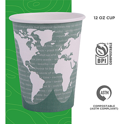 Eco-Products 12 oz World Art Hot Beverage Cups (ECOEPBHC12WA)