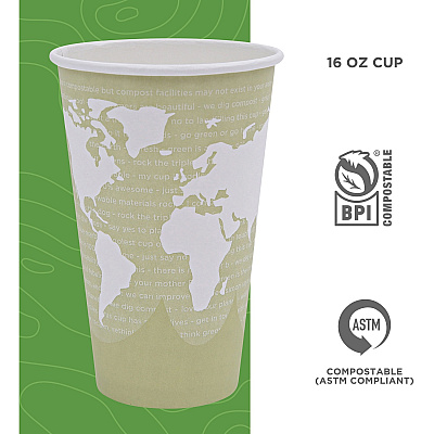 Eco-Products 16 oz World Art Hot Beverage Cups (ECOEPBHC16WA)