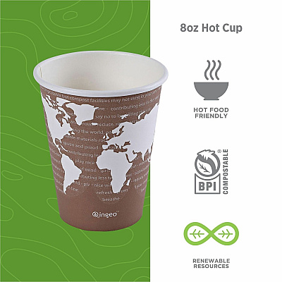 Eco-Products 8 oz World Art Hot Beverage Cups (ECOEPBHC8WA)