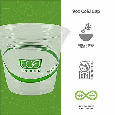 Eco-Products 9 oz GreenStripe Cold Cups (ECOEPCC9SGS)