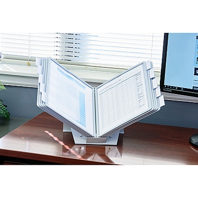 Durable VARIO Antimicrobial Desktop Reference Display System (DBL535810)