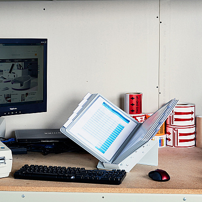 Durable VARIO Antimicrobial Desktop Reference Display System (DBL535810)